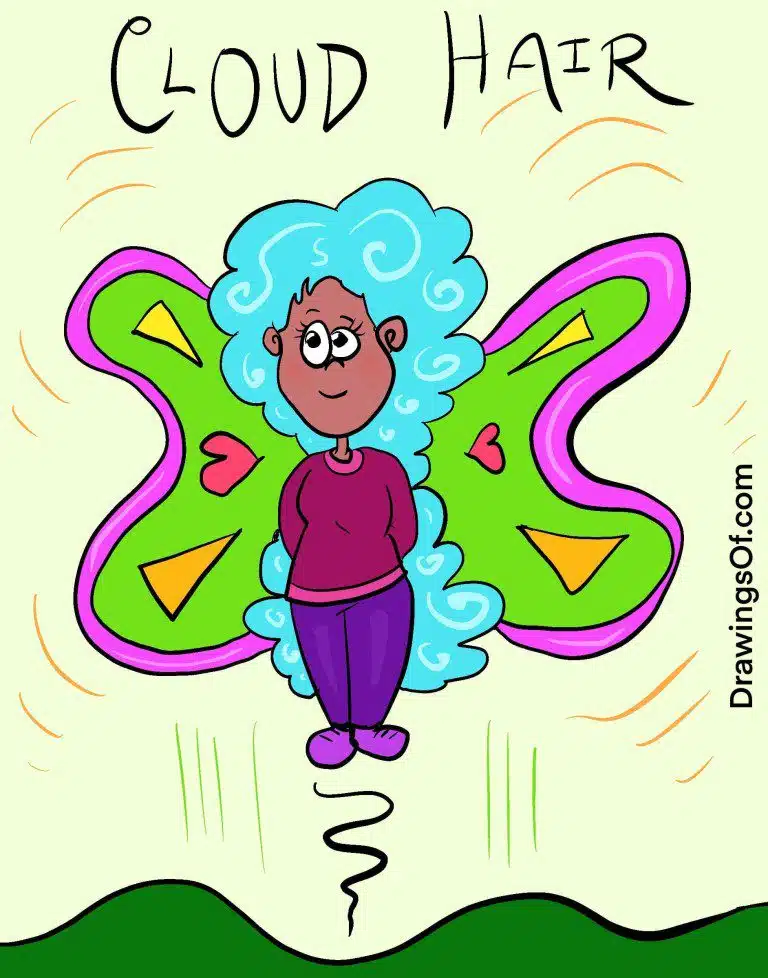 Cloud hair cartoon