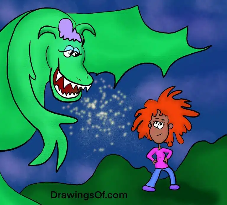 Cartoon dragon story