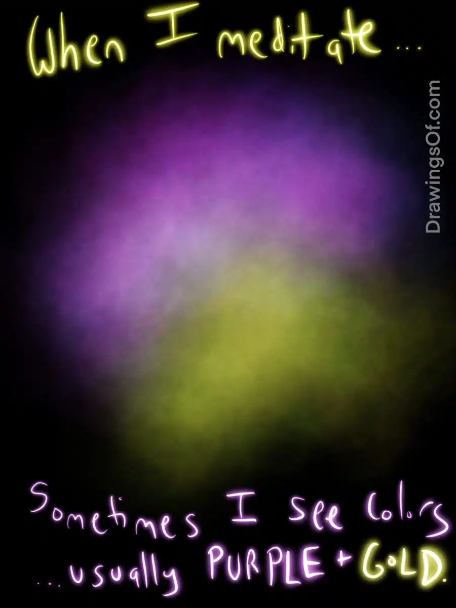 Seeing purple color during meditation
