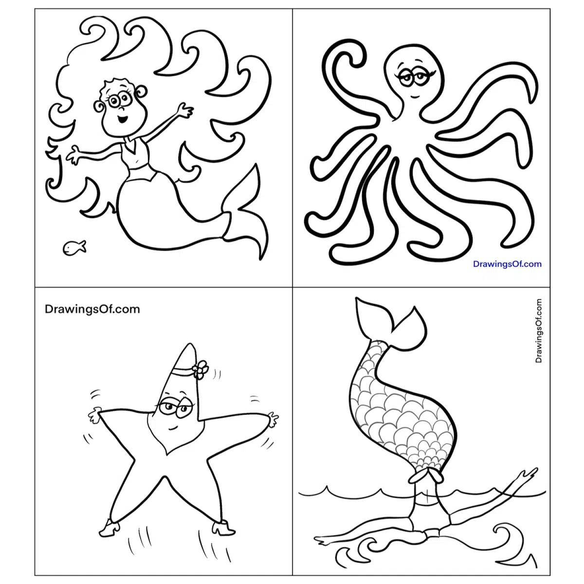 Mermaid Coloring Pages