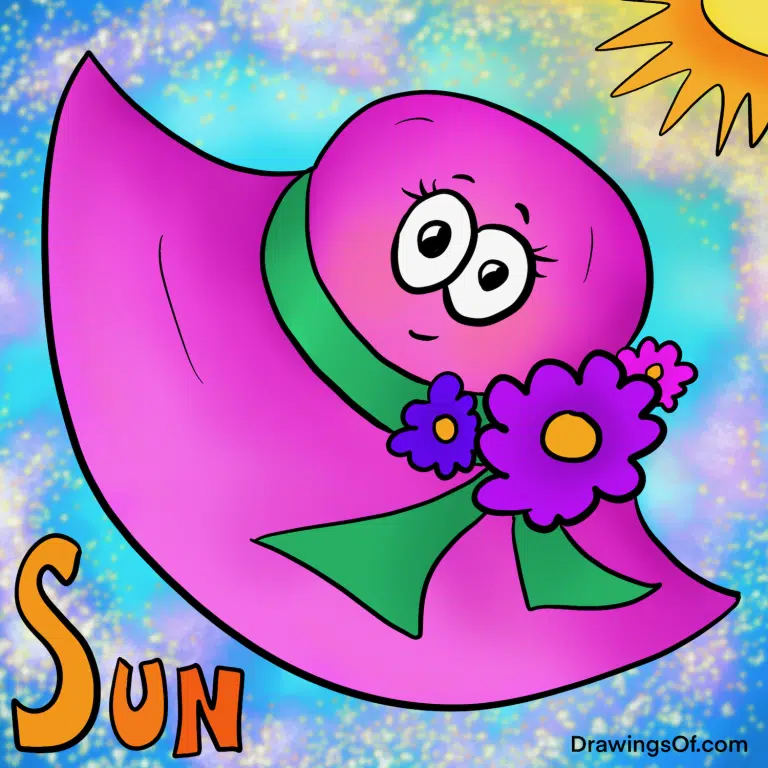 Sun hat drawing